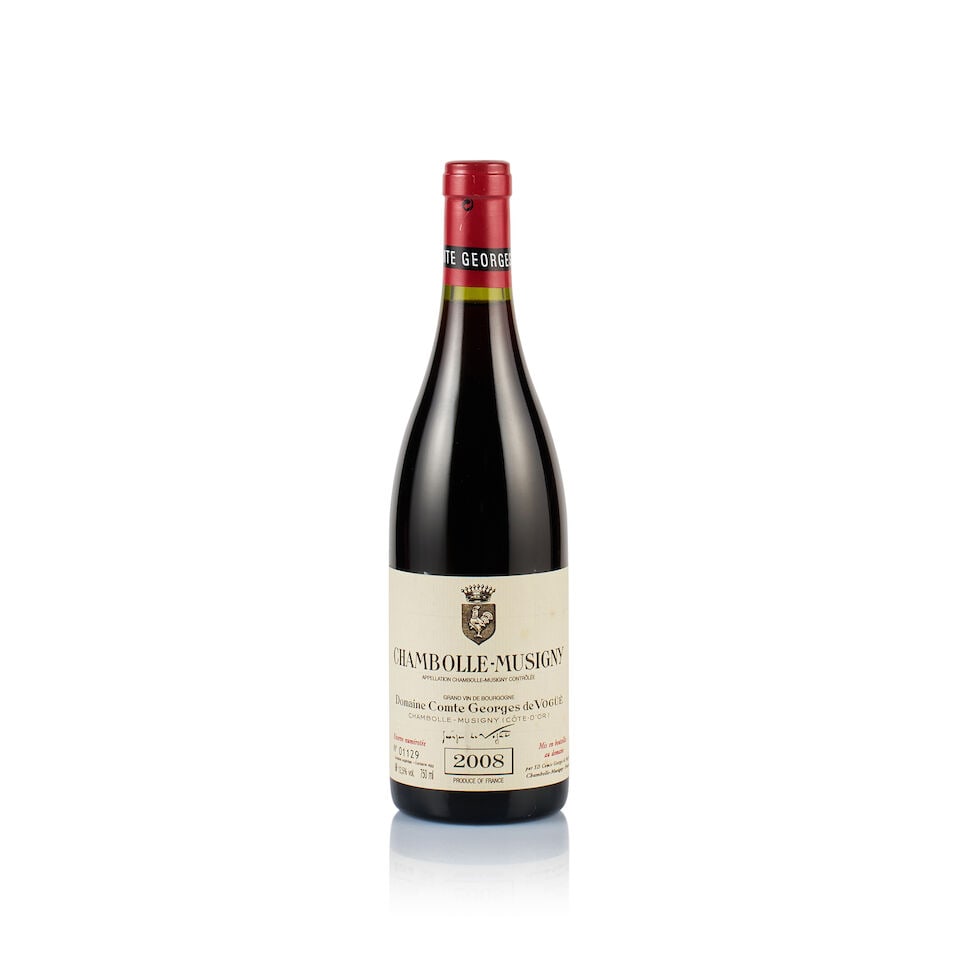 Domaine Comte Georges de Vogüé, Chambolle-Musigny, 2008 (1 x 750ml): Domaine Comte Georges de Vogüé, Chambolle-Musigny, 2008 (1 x 750ml) Region: Burgundy Fill Level: under 0.5cm below base of capsule Capsule: ok Cork: very slightly depressed Label: slightly m