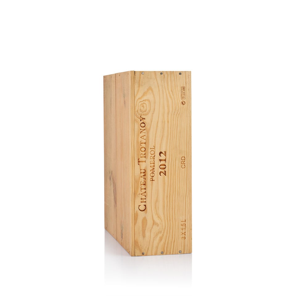 Château Trotanoy, Pomerol, 2012 (3 x Magnum): Château Trotanoy, Pomerol, 2012 (3 x Magnum) Region: Bordeaux Packaging: original wooden case Miscellaneous: not open For further information on this lot please visit Bonhams.com For further