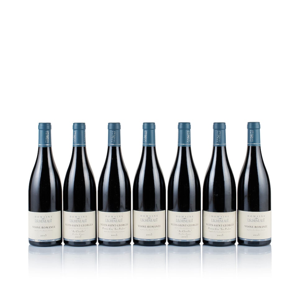 Mixed Lot of Domaine Lécheneaut, 2013 (7 x 750ml): Domaine Lécheneaut, Nuits-Saint-Georges 1er Cru, Les Pruliers, 2013 (2 x 750ml) Region: Burgundy Fill Level: excellent Capsule: ok Cork: ok Label: 2x bin-soiled Packaging: neutral carton Alcohol 