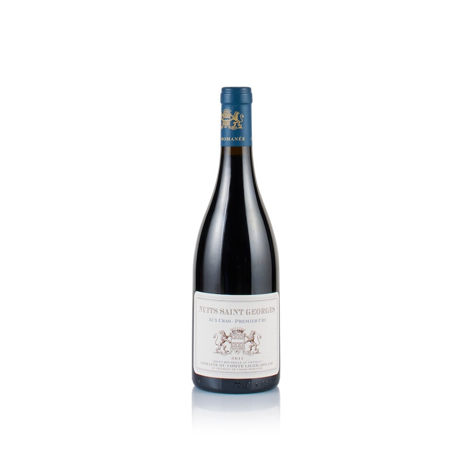 Domaine du Comte Liger-Belair, Nuits-Saint-Georges 1er Cru, Les Cras, 2011 (1 x 750ml): Domaine du Comte Liger-Belair, Nuits-Saint-Georges 1er Cru, Les Cras, 2011 (1 x 750ml) Region: Burgundy Fill Level: under 1cm below base of capsule Capsule: ok Cork: ok Label: stained and marked on th