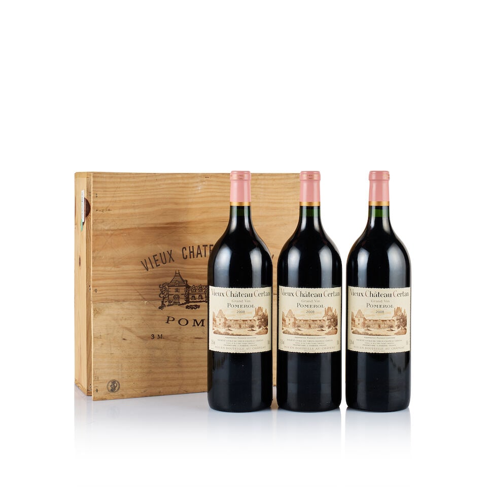 Vieux Château Certan, Pomerol, 2008 (3 x Magnum): Vieux Château Certan, Pomerol, 2008 (3 x Magnum) Region: Bordeaux Fill Level: into neck Capsule: ok Cork: ok Label: excellent appearance Packaging: original wooden case Alcohol Content: