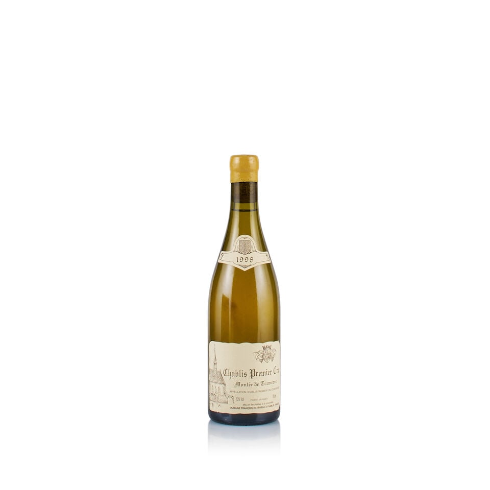 Domaine Raveneau, Chablis 1er Cru, Montée de Tonnerre, 1998 (1 x 750ml): Domaine Raveneau, Chablis 1er Cru, Montée de Tonnerre, 1998 (1 x 750ml) Region: Burgundy Fill Level: under 0.5cm below base of cork Capsule: yellow wax, ok Cork: ok Label: excellent appearance Pa