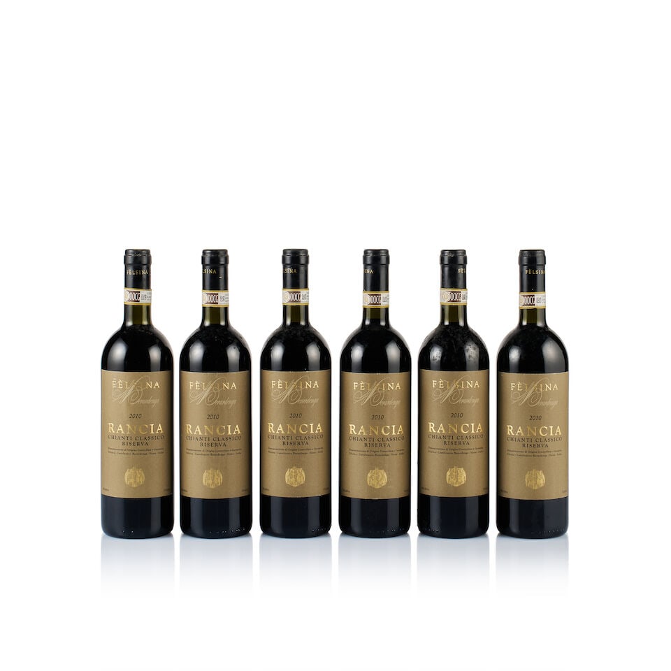 Fattoria di Felsina, Chianti Classico, Riserva Rancia, 2010 (6 x 750ml): Fattoria di Felsina, Chianti Classico, Riserva Rancia, 2010 (6 x 750ml) Region: Tuscany Fill Level: 6x base of neck Capsule: ok Cork: ok Label: 6x covered with dust Packaging: neutral carton Alcohol C