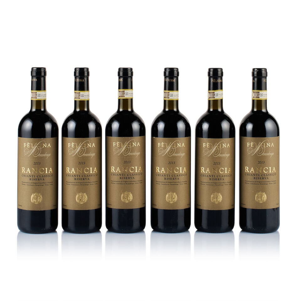 Fattoria di Felsina, Chianti Classico, Riserva Rancia, 2013 (6 x 750ml): Fattoria di Felsina, Chianti Classico, Riserva Rancia, 2013 (6 x 750ml) Region: Tuscany Fill Level: 6x base of neck Capsule: ok Cork: ok Label: 2x very slightly scratched, 4x good appearance Packaging