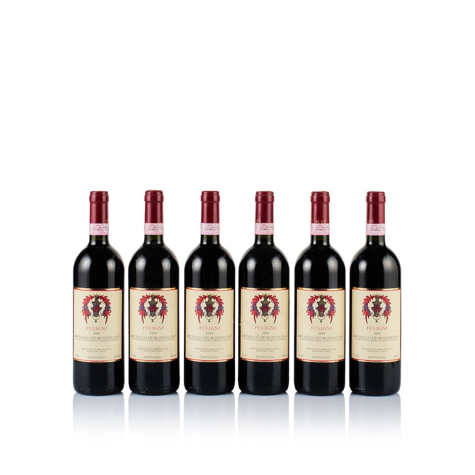Fuligni, Brunello di Montalcino, 2006 (6 x 750ml): Fuligni, Brunello di Montalcino, 2006 (6 x 750ml) Region: Tuscany Fill Level: 6x base of neck Capsule: 4x covered with dust, 2x ok Cork: ok Label: 3x covered with dust, 1x very slightly creased on the