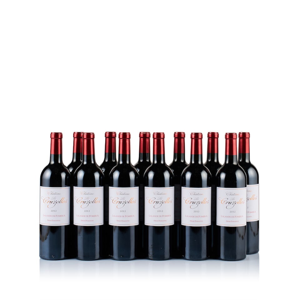 Château Les Cruzelles, Lalande-de-Pomerol, 2012 (12 x 750ml): Château Les Cruzelles, Lalande-de-Pomerol, 2012 (12 x 750ml) Region: Bordeaux Fill Level: into neck Capsule: ok Cork: ok Label: excellent appearance Packaging: 2x original cartons Alcohol Content