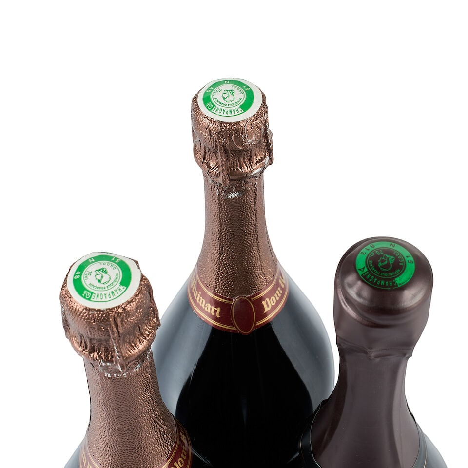 Champagne Ruinart, Dom Ruinart Rosé, Brut, 1990 & 2002 (3 x 750ml) - 2