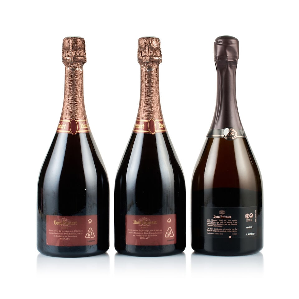 Champagne Ruinart, Dom Ruinart Rosé, Brut, 1990 & 2002 (3 x 750ml) - 3