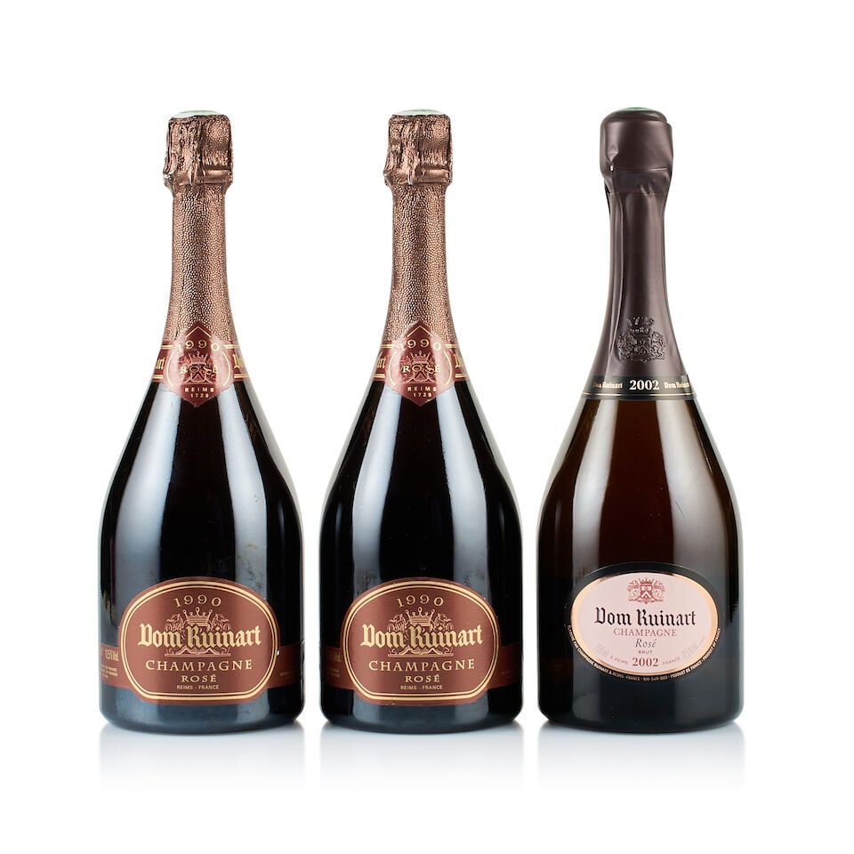 Champagne Ruinart, Dom Ruinart Rosé, Brut, 1990 & 2002 (3 x 750ml) - 4