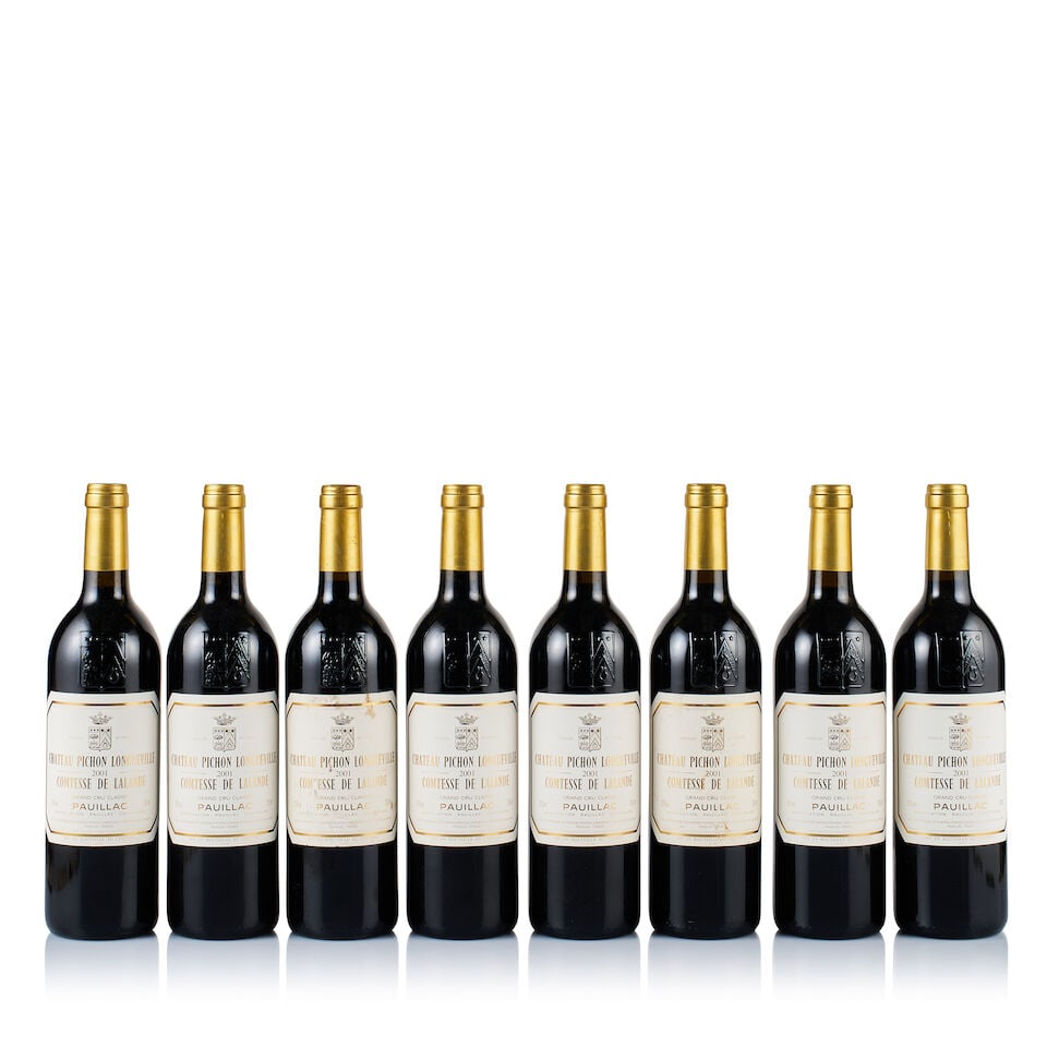 Château Pichon Longueville Comtesse de Lalande, Pauillac, Grand Cru Classé, 2001 (8 x ...: Château Pichon Longueville Comtesse de Lalande, Pauillac, Grand Cru Classé, 2001 (8 x 750ml) Region: Bordeaux Fill Level: 8x into neck Capsule: ok Cork: ok Label: 6x very slightly bin-soiled