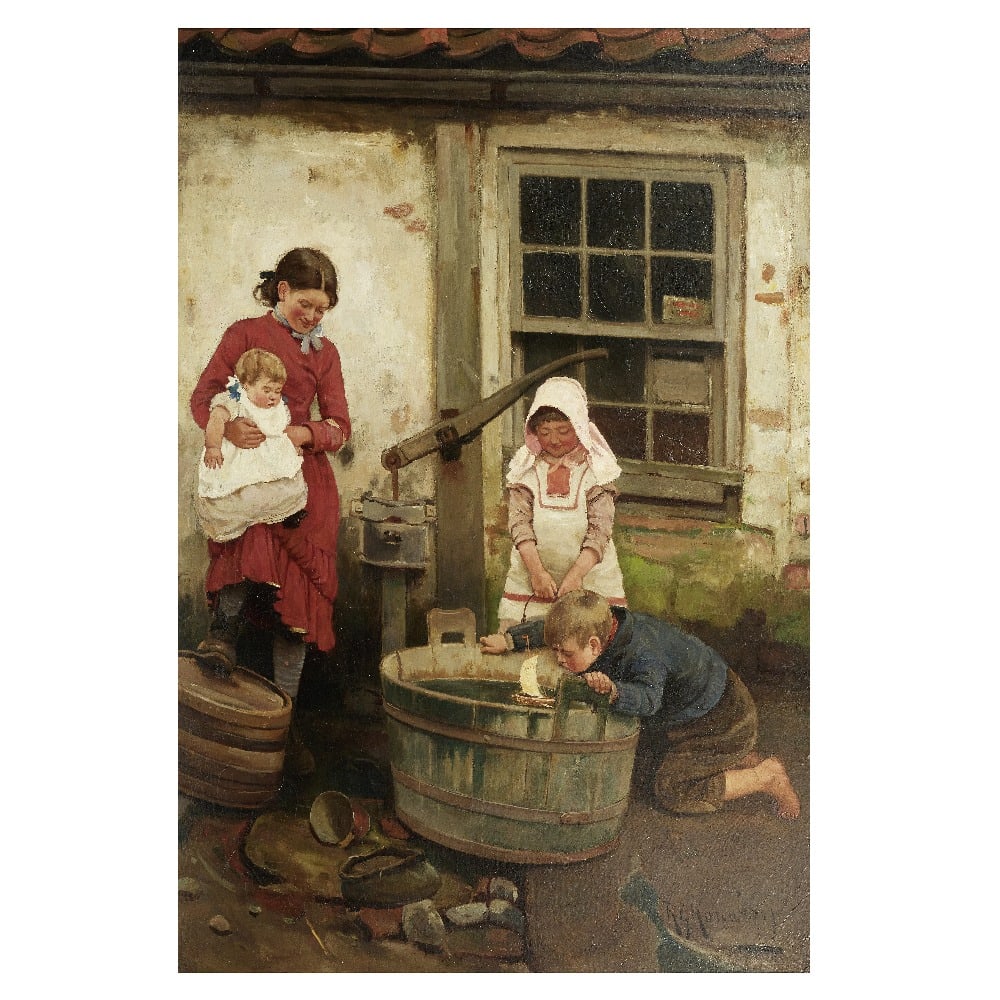 Robert Gemmell Hutchison RSA RBA ROI RSW (British, 1855-1936) The Toy Boat (1 of 1)