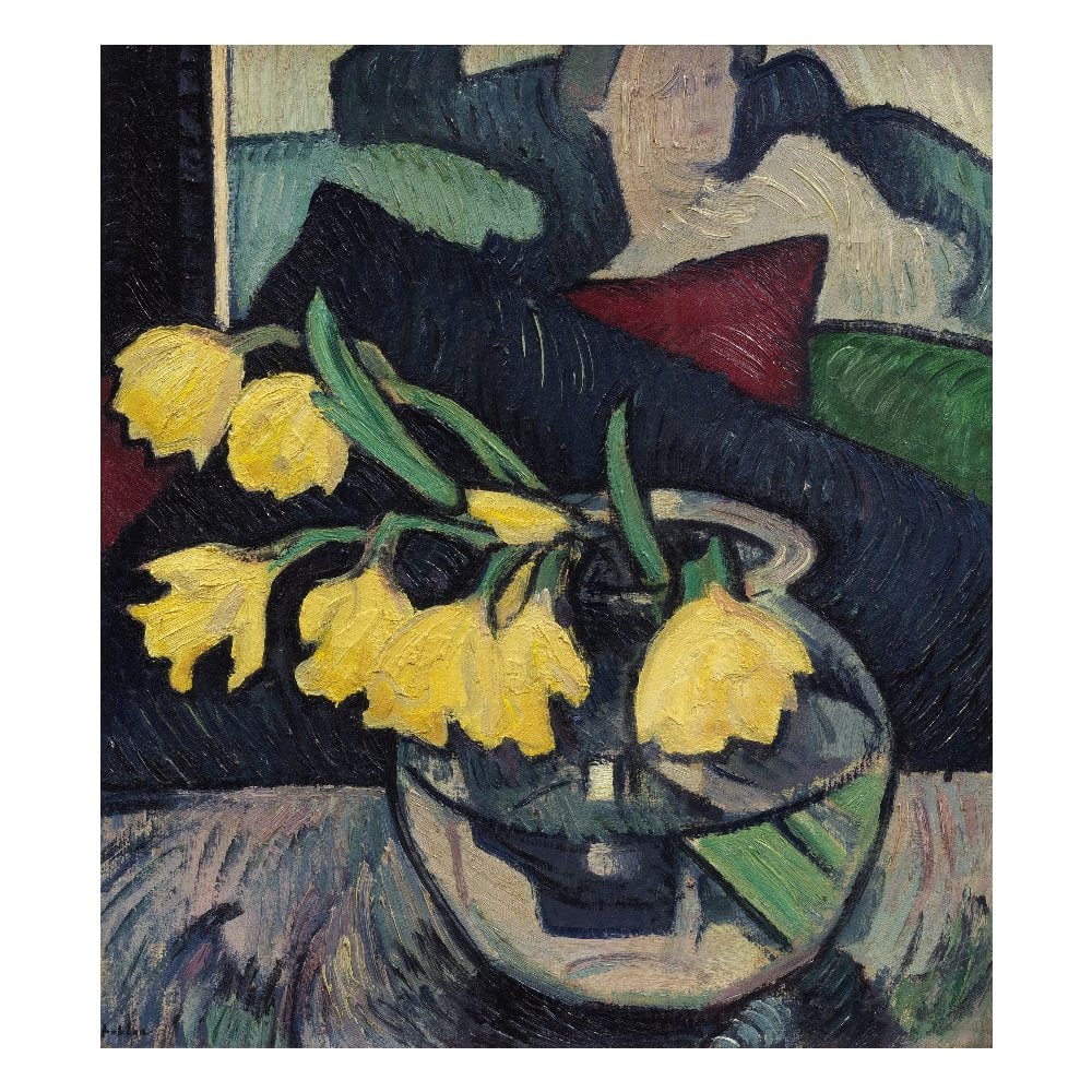 Samuel John Peploe RSA (British, 1871-1935) Daffodils in a Glass Bowl (1 of 1)