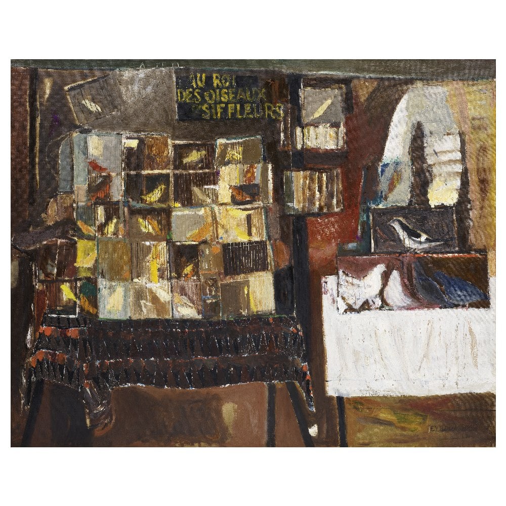 Dame Elizabeth Blackadder OBE RA RSA RSW RWA RGI DLitt (British, 1931-2021) The Bird Market, Par... (1 of 1)