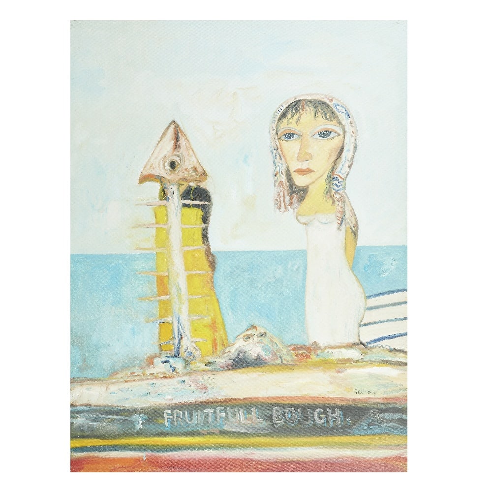 John Bellany CBE RA HRSA LLD(Lon) (British, 1942-2013) Fruitful Bough (unframed): John Bellany CBE RA HRSA LLD(Lon) (British, 1942-2013) Fruitful Bough signed 'Bellany' (lower right) oil on canvas 121.5 x 91cm (47 13/16 x 35 13/16in). unframed This lot is subject to the followin