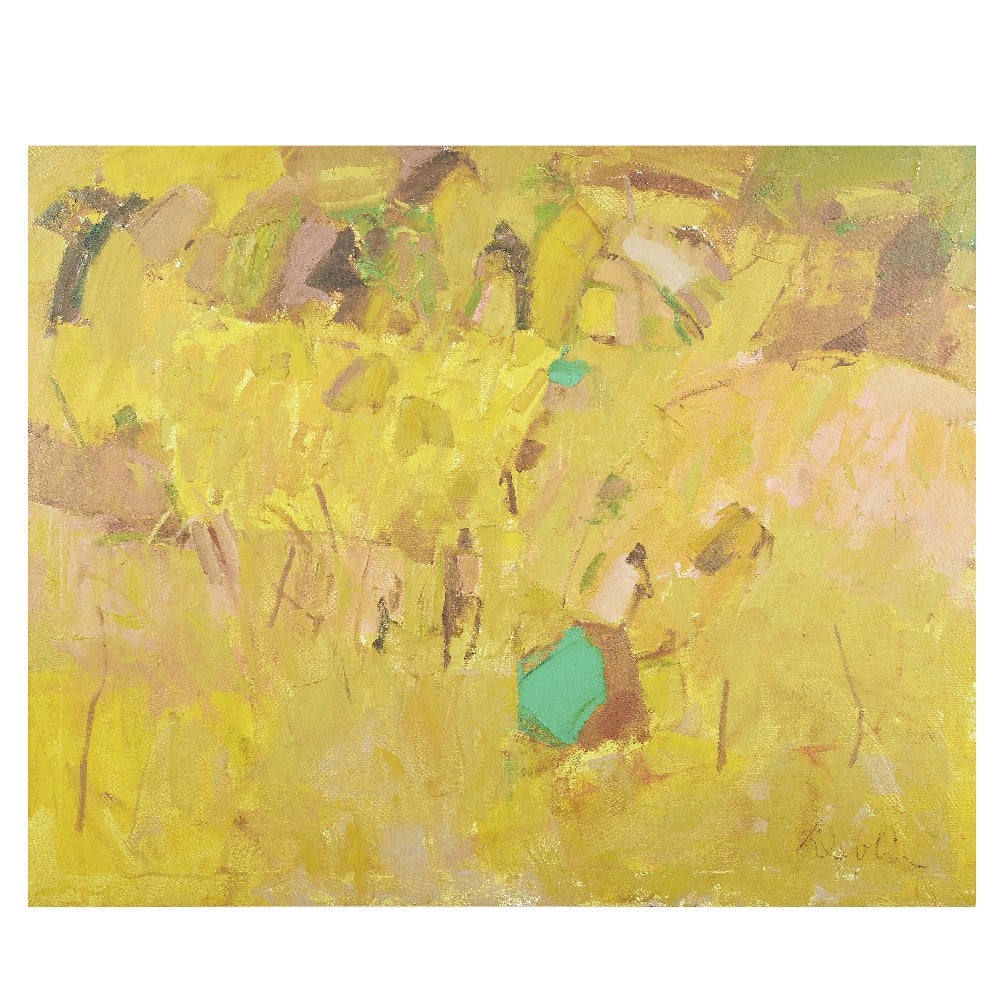 George Devlin RSW (British, 1937-2014) Harvest time: George Devlin RSW (British, 1937-2014) Harvest time signed 'Devlin' (lower right) oil on canvas 101.6 x 127cm (40 x 50in). Footnotes: Provenance Private collection, UK (acquired i