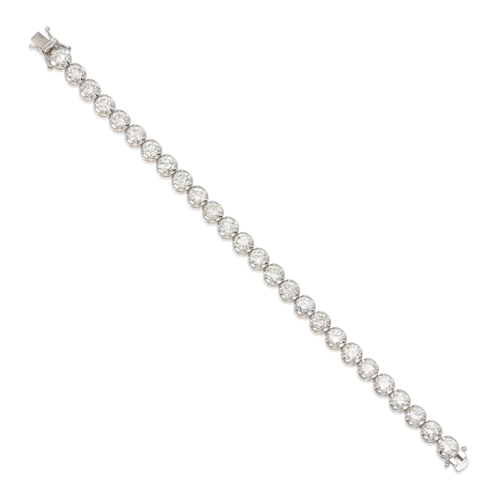 A 14K WHITE GOLD AND DIAMOND BRACELET (1 of 1)