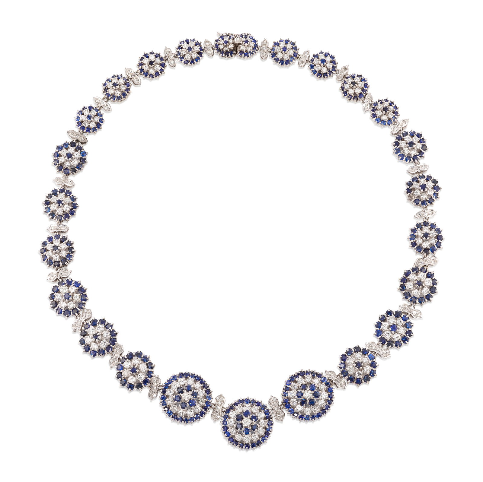 A SAPPHIRE AND DIAMOND NECKLACE (1 of 1)