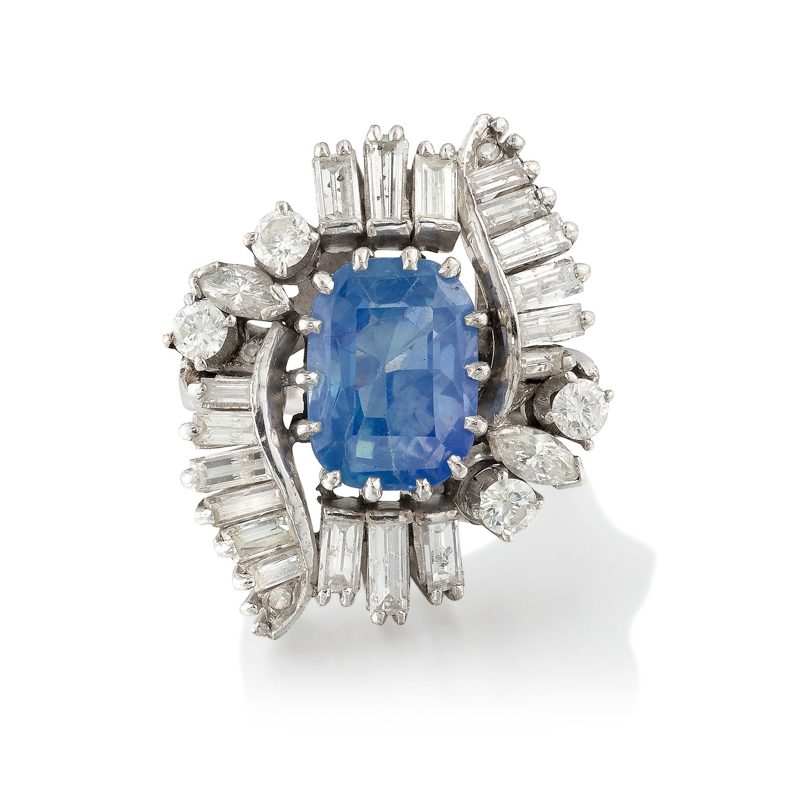 A SAPPHIRE AND DIAMOND RING (1 of 1)