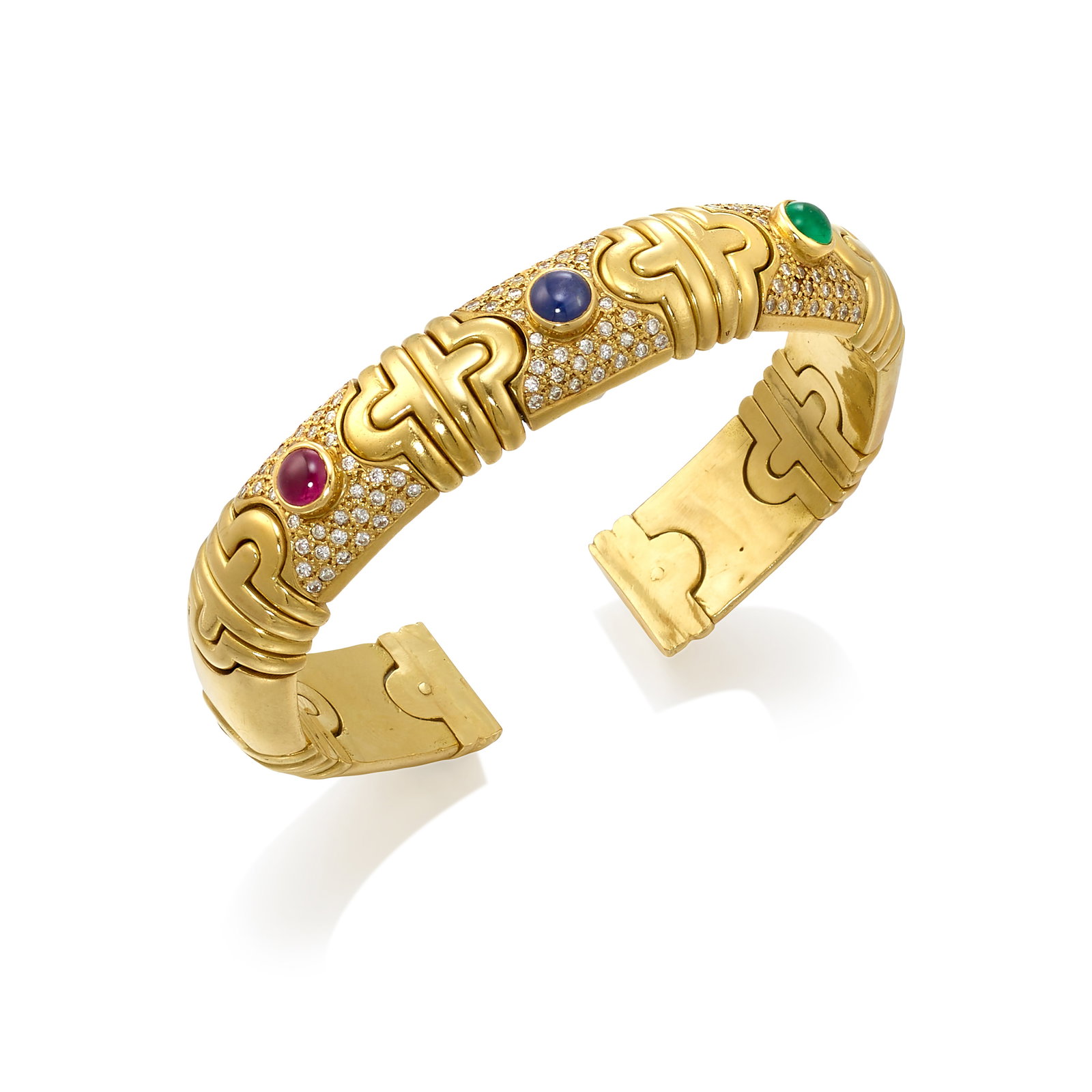 A GEM-SET AND DIAMOND BRACELET (1 of 1)