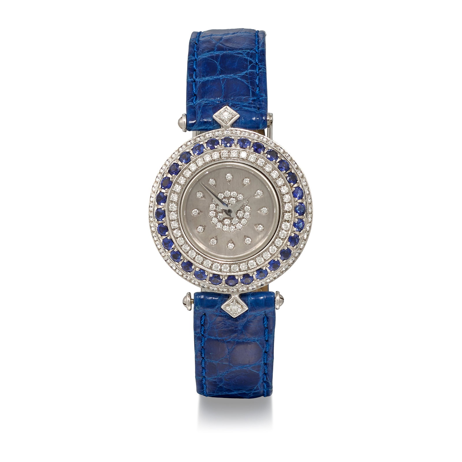 TINELLI & C.: AN 18K WHITE GOLD, DIAMOND AND SAPPHIRE WRISTWATCH (1 of 1)