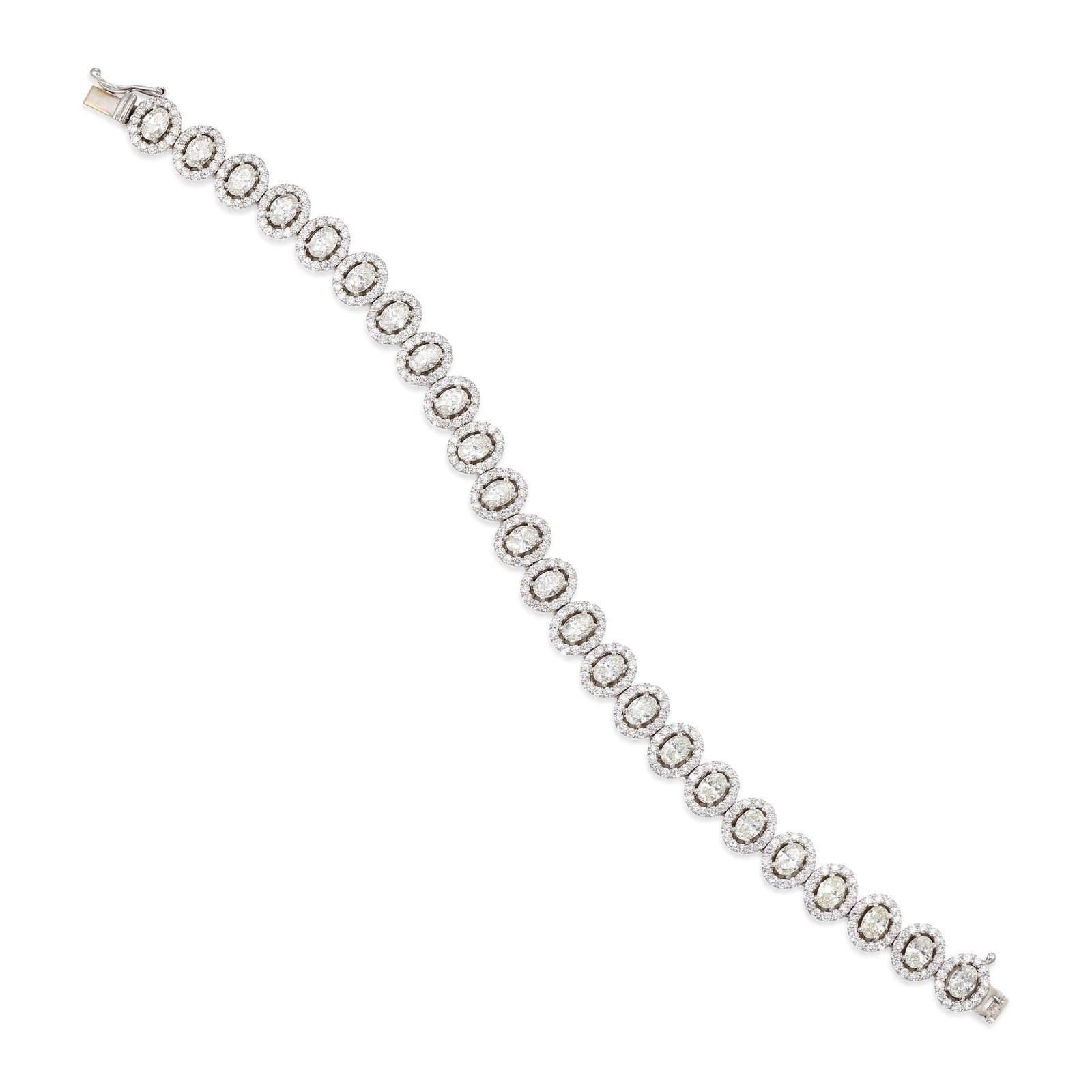 A 14K WHITE GOLD AND DIAMOND BRACELET (1 of 1)