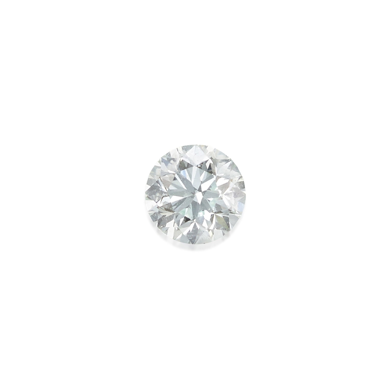 A LOOSE VERY LIGHT BLUE DIAMOND: A LOOSE VERY LIGHT BLUE DIAMOND A round brilliant-cut, Very Light Blue diamond weighing 0.50 carat Footnotes: Accompanied by GIA Report 6137665586, dated August 11, 2011, stating the diamond weighing 
