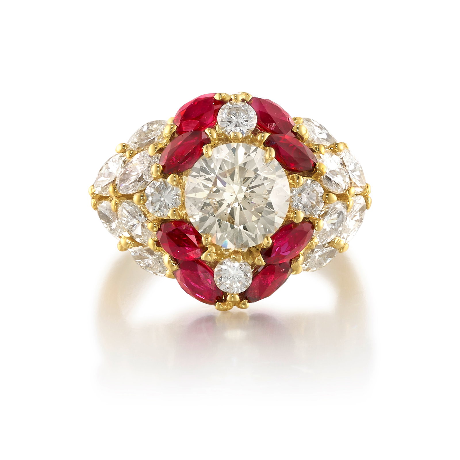 A 14K GOLD, RUBY AND DIAMOND RING (1 of 1)