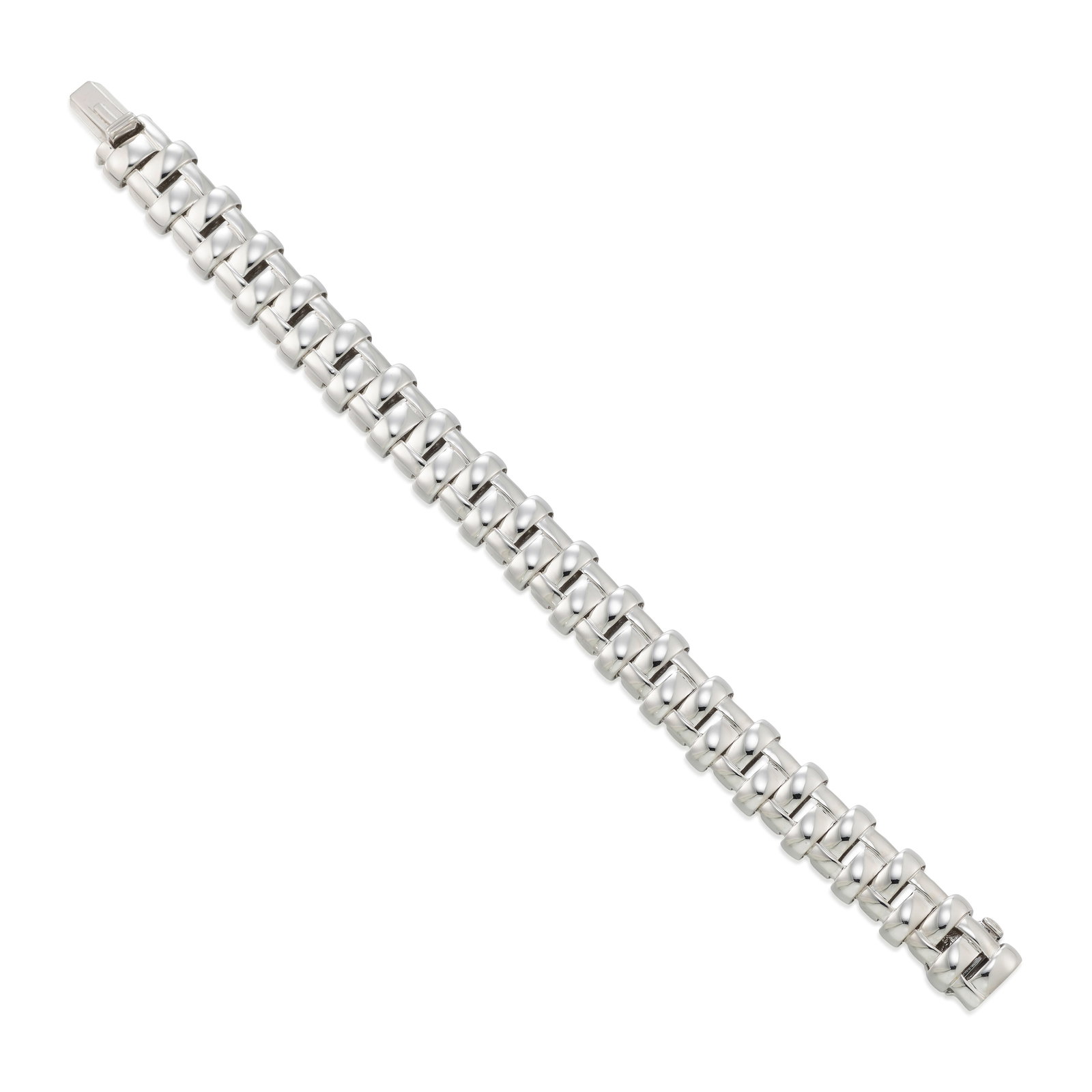 TIFFANY & CO.: AN 18K WHITE GOLD 'VANNERIE' BRACELET (1 of 1)
