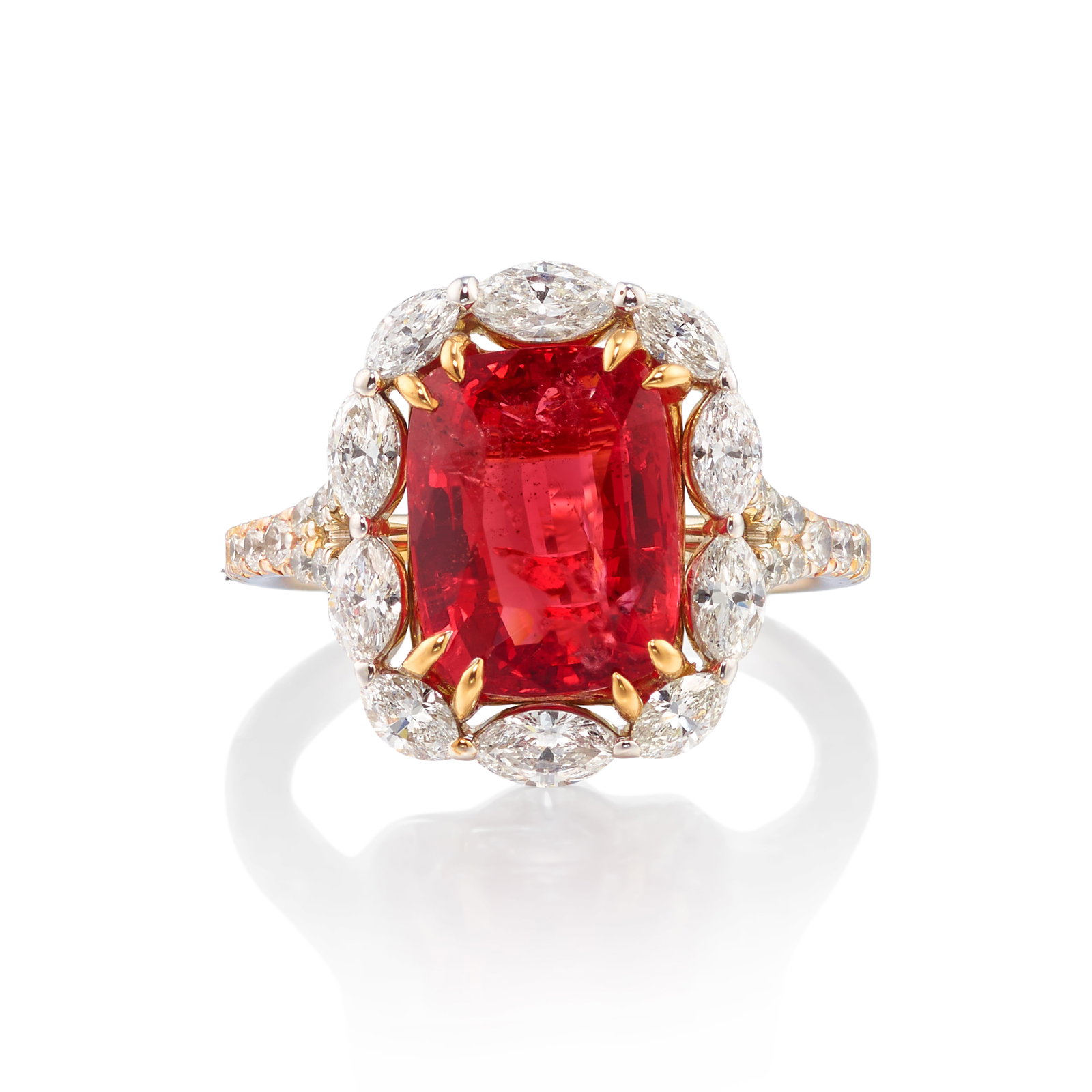 A SPINEL AND DIAMOND RING (1 of 1)