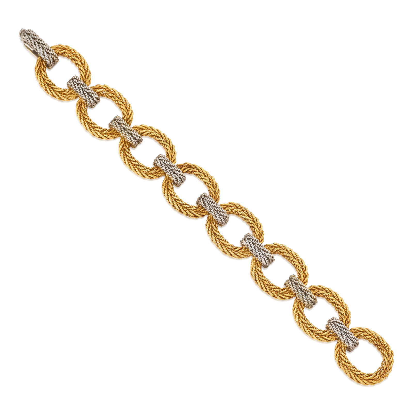 AN 18K BICOLOR GOLD BRACELET, CIRCA 1960 (1 of 1)