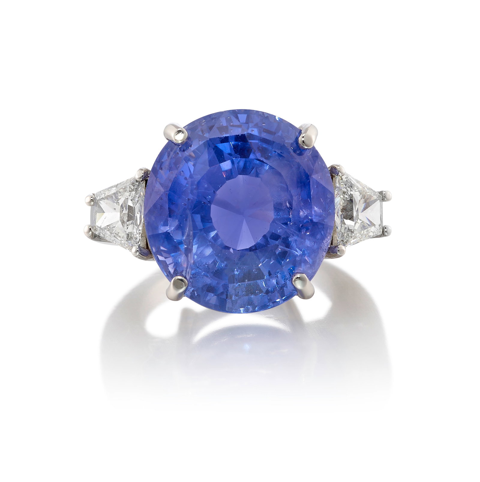 A COLOR-CHANGE SAPPHIRE AND DIAMOND RING (1 of 1)