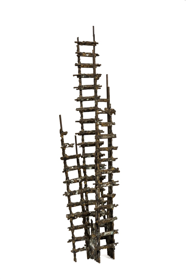 ACHILLEAS APERGIS (1909-1986) Escaliers: ACHILLEAS APERGIS (1909-1986) Escaliers tiges de fer 68 x 17 x 15 cm. (26.8 × 6.7 × 5.9 in) Iron rods For further information on this lot please visit Bonhams.com