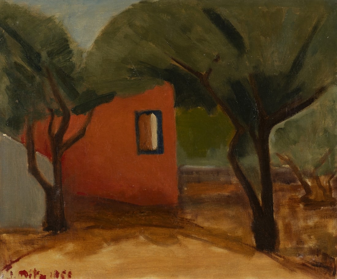 YANNIS MITARAKIS (1897-1963) La maison rouge (1 of 1)