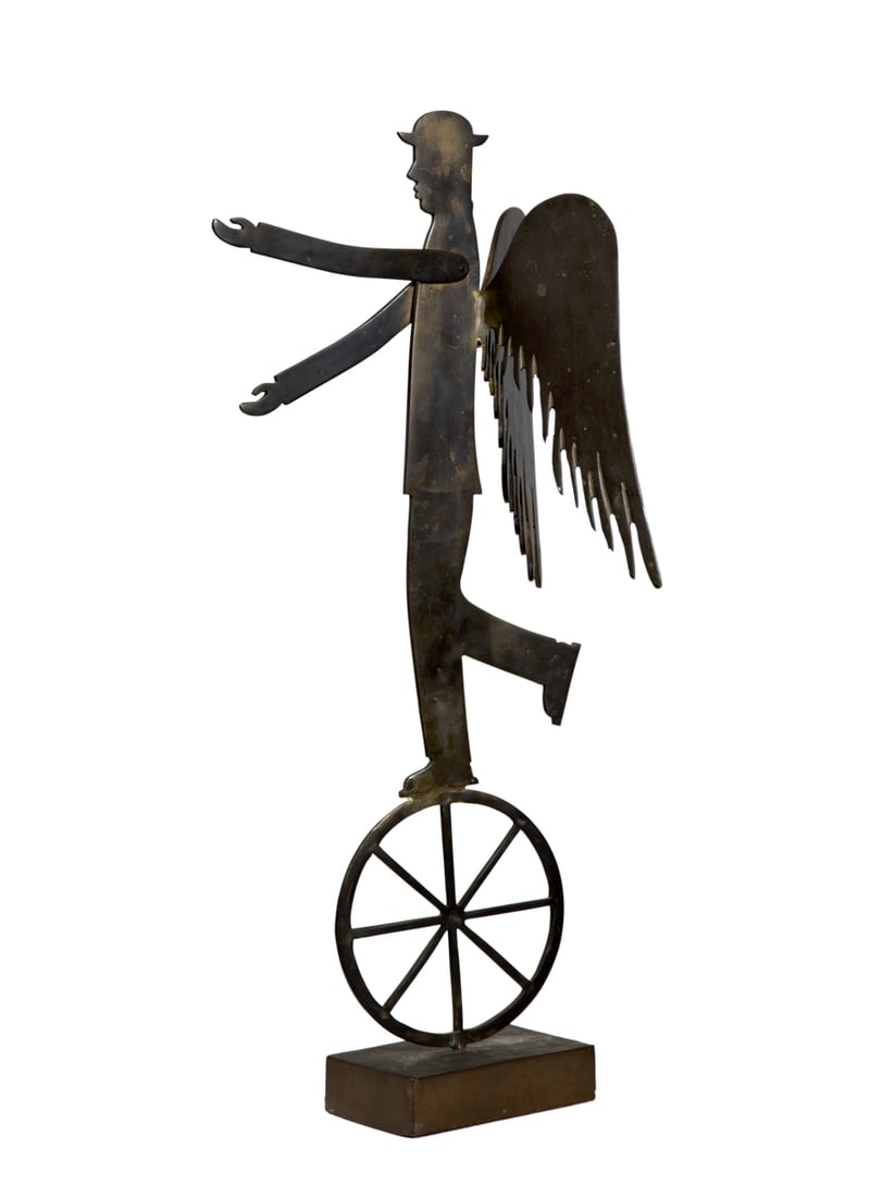 YANNIS GAITIS (1923-1984) L'Ange: YANNIS GAITIS (1923-1984) L'Ange bronze 58 x 26 x 15 cm. (22.8 × 10.2 × 5.9 in) Realisée en 1982-83. Bronze Footnotes: Exhibitions Athens, Minion Department Store, Gaitis at Mi