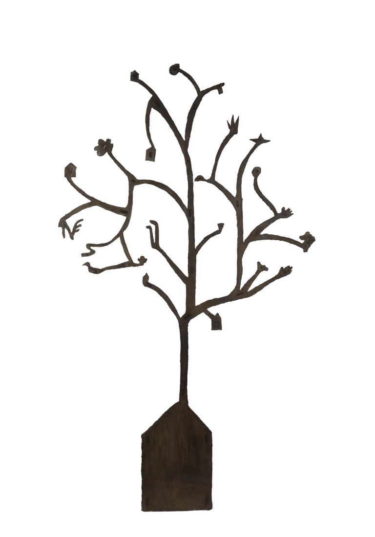 GEORGE LAPPAS (1950-2016) Arbre: GEORGE LAPPAS (1950-2016) Arbre signé en grec (au dos) fer 107 x 63 cm. (42.1 × 24.8 in) Iron For further information on this lot please visit Bonhams.com