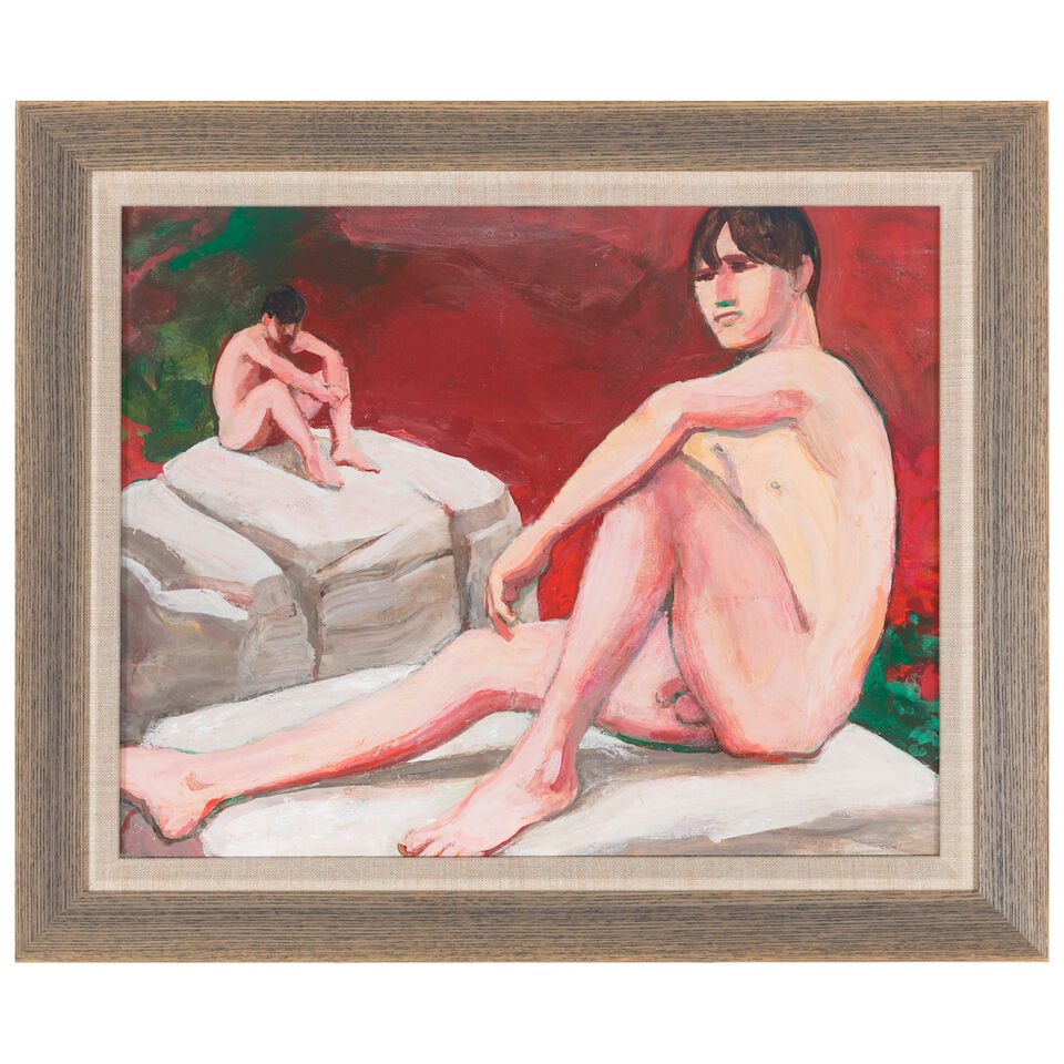 WILLIAM THEOPHILUS BROWN (1919-2012) Untitled (Bathers) 11 1/8 x 14 in (28.3 x 35.6 cm) (Execute... - 2