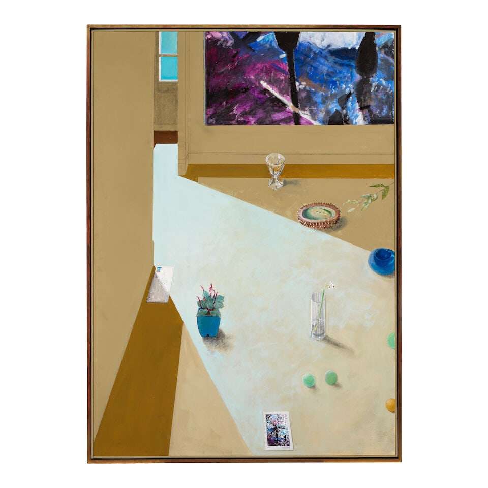PAUL WONNER (1920-2008) Still Life with Painting and Postcard by Raffael 76 1/2 x 54 1/2 in (194... - 2