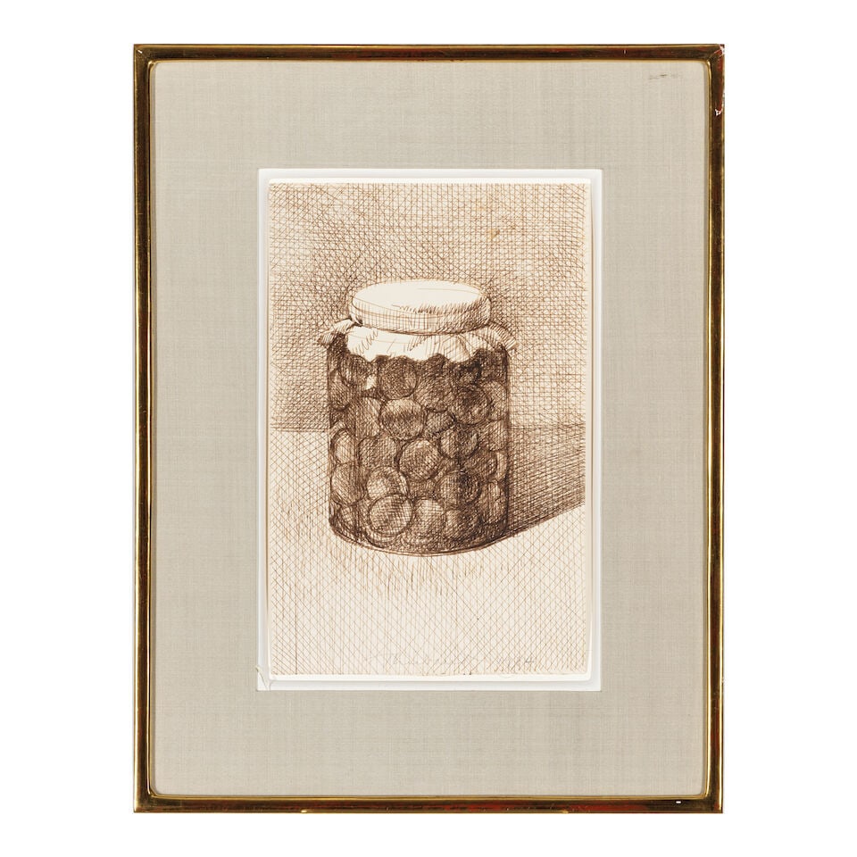 WAYNE THIEBAUD (1920-2021) Covered Jar 11 5/8 x 7 1/2 in (29.6 x 18.9 cm) (Executed in 1984) - 2