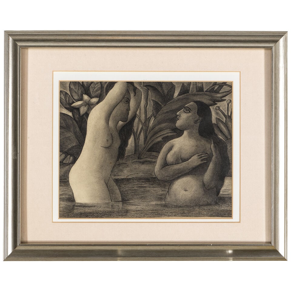 LUCRETIA VAN HORN (1882-1970) Tehuanas Bathing 11 x 14 in (27.9 x 35.6 cm) (Executed in circa 1926) - 3