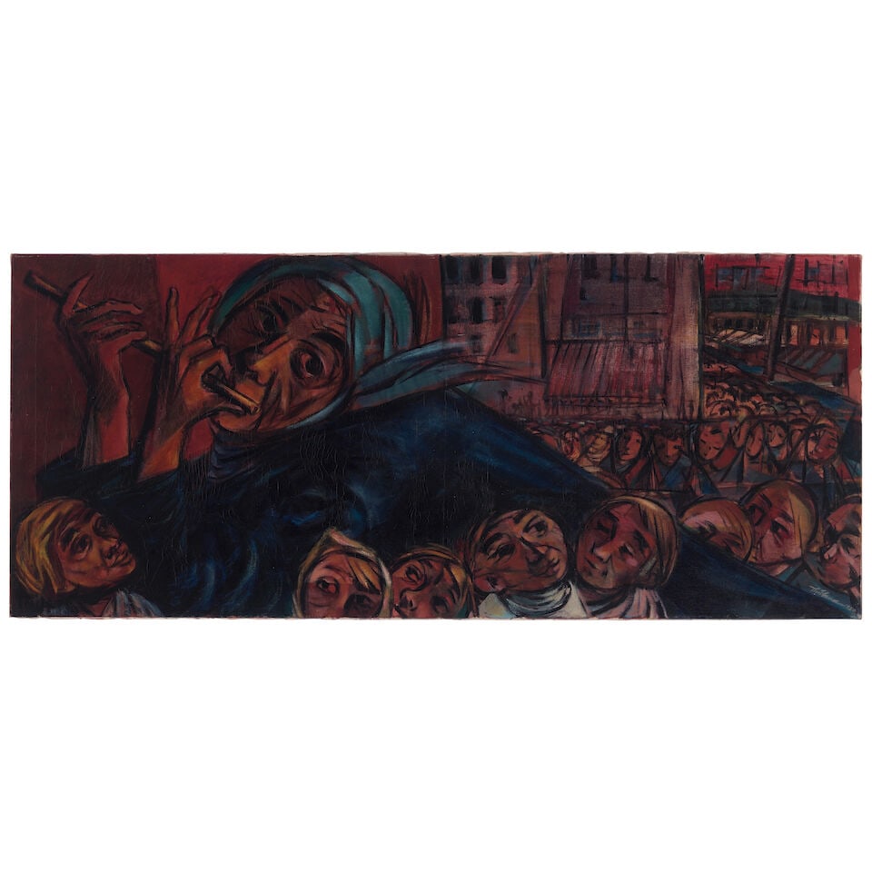 WAYNE THIEBAUD (1920-2021) Pied Piper 22 x 52 in (55.9 x 132.1 cm) (Painted in 1950): WAYNE THIEBAUD (1920-2021) Pied Piper signed and dated 'Thiebaud 1950' (lower right) oil on canvas 22 x 52 in (55.9 x 132.1 cm) Painted in 1950 Footnotes: Provenance Private collection, Sacramento