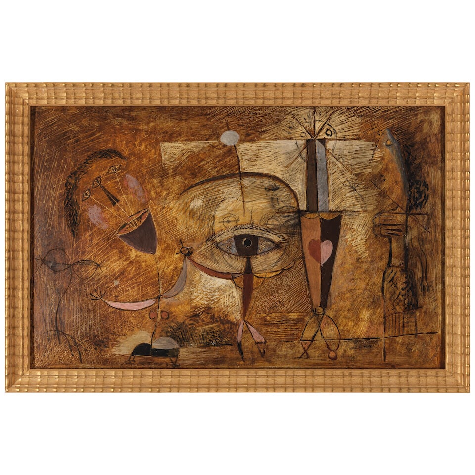 LUCRETIA VAN HORN (1882-1970) Untitled (Four Abstract Figures) 13 1/8 x 20 1/4 (33.3 x 51.4 cm) ... - 2