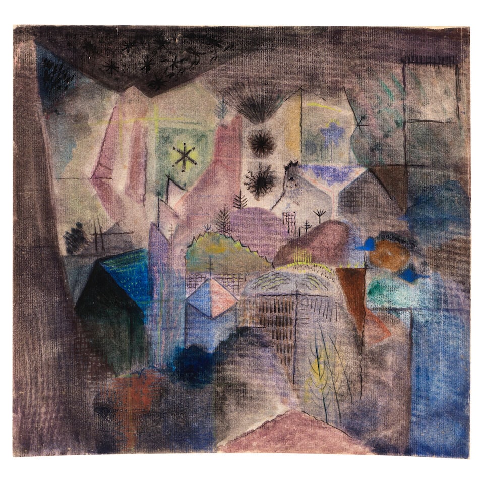 LUCRETIA VAN HORN (1882-1970) Untitled (Abstract Landscape) 11 x 11 3/4 in (27.9 x 29.9 cm) (Exe... - 2