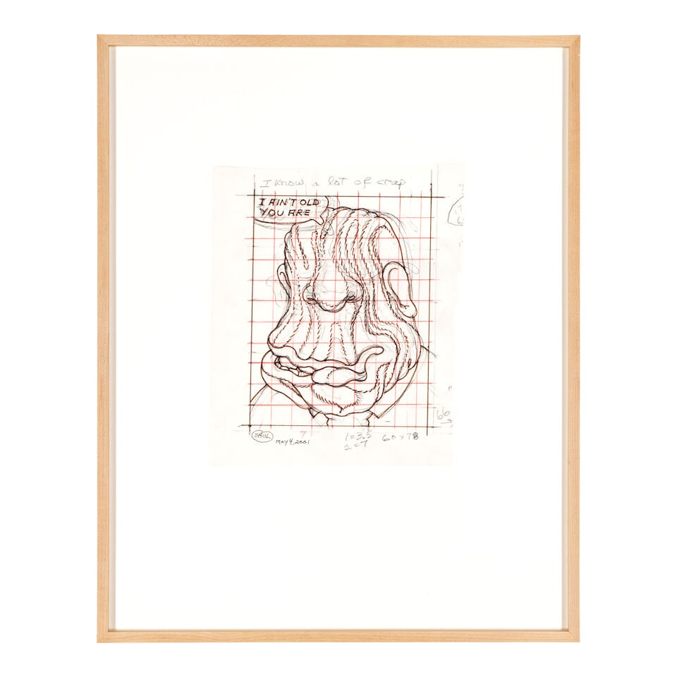 PETER SAUL (B. 1934) Study for Prune Head 11 5/8 x 9 1/2 in (29.5 x 24.1 cm) (Executed in 2001) - 2