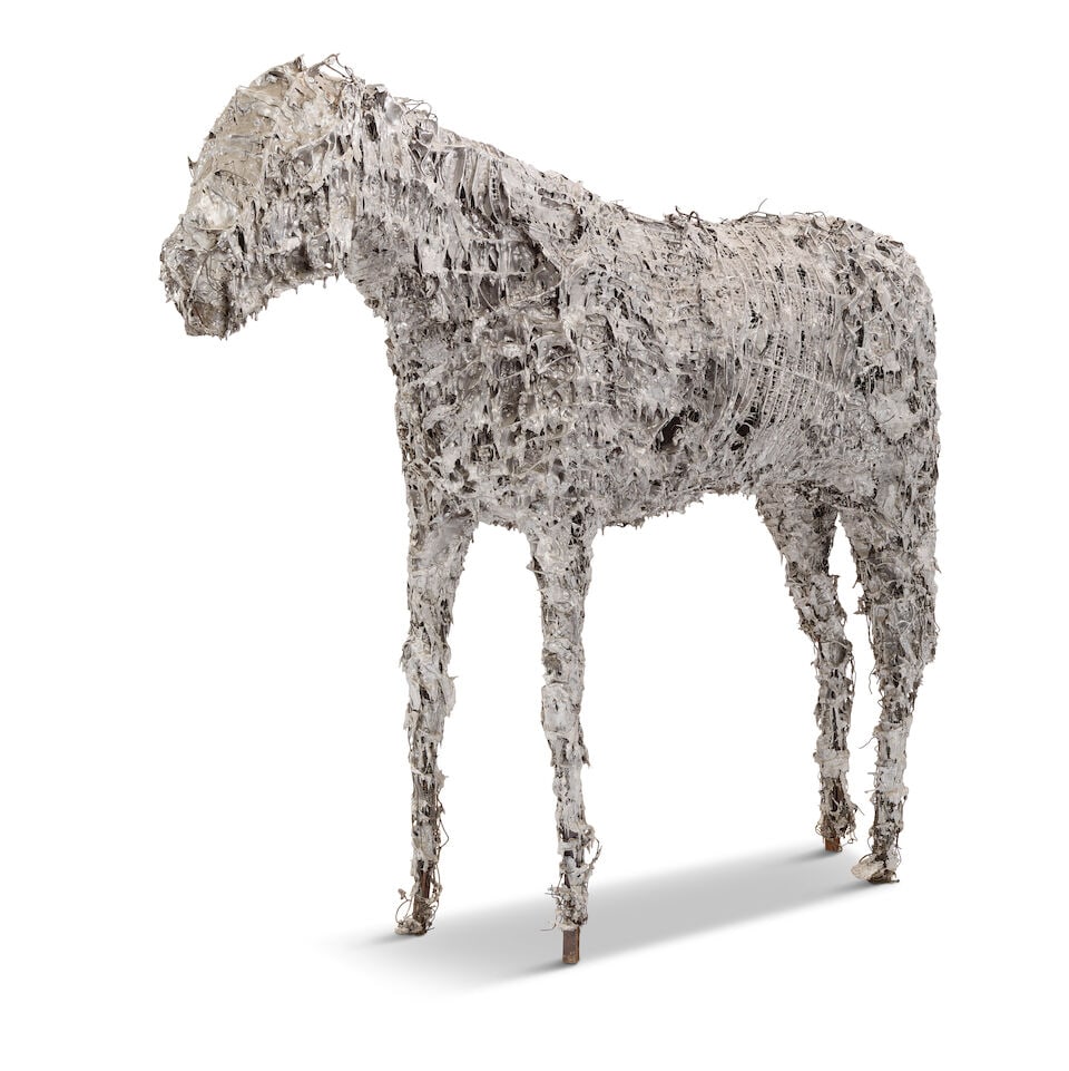 DEBORAH BUTTERFIELD (B. 1949) Aluminum Horse #2 77 x 102 x 25 in (195.5 x 259.1 x 63.5 cm) (Exec... - 3