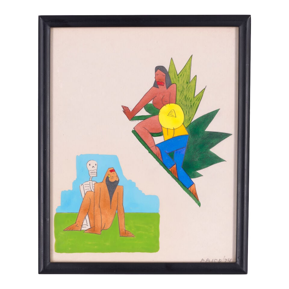 KEN PRICE (1935-2012) Untitled (Decorations for Cups) 10 1/8 x 8 in (25.7 x 20.3 cm) (Executed i... - 2