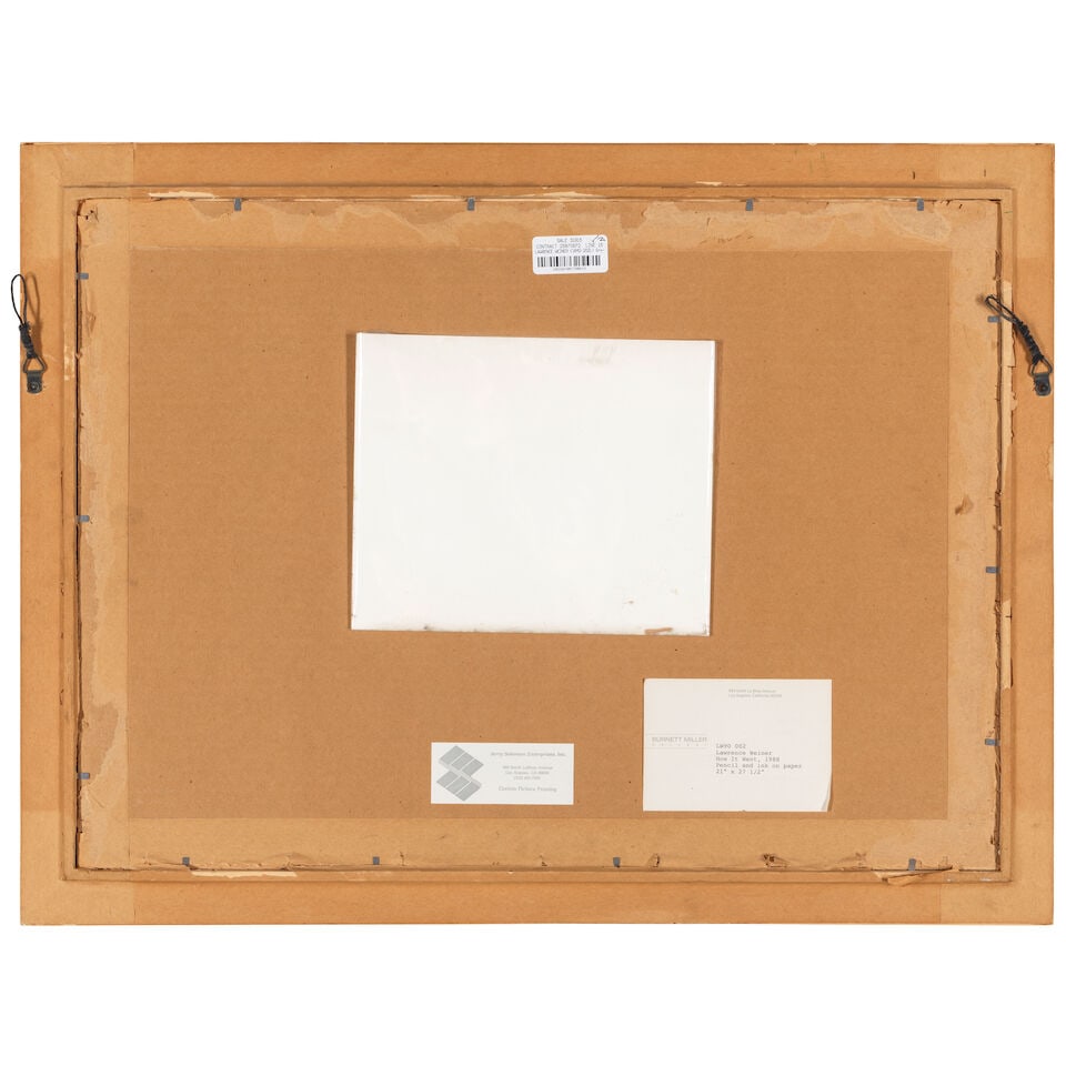 LAWRENCE WEINER (1942-2021) Group of Two Works on Paper - 7