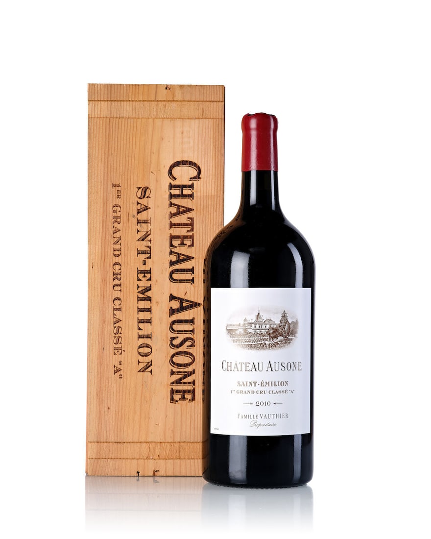 Château Ausone, 2010 (1x 3L): Château Ausone, 2010 (1x 3L) Region: Bordeaux Cork: slightly protruded Packaging: owc For further information on this lot please visit Bonhams.com For further information about this lot please
