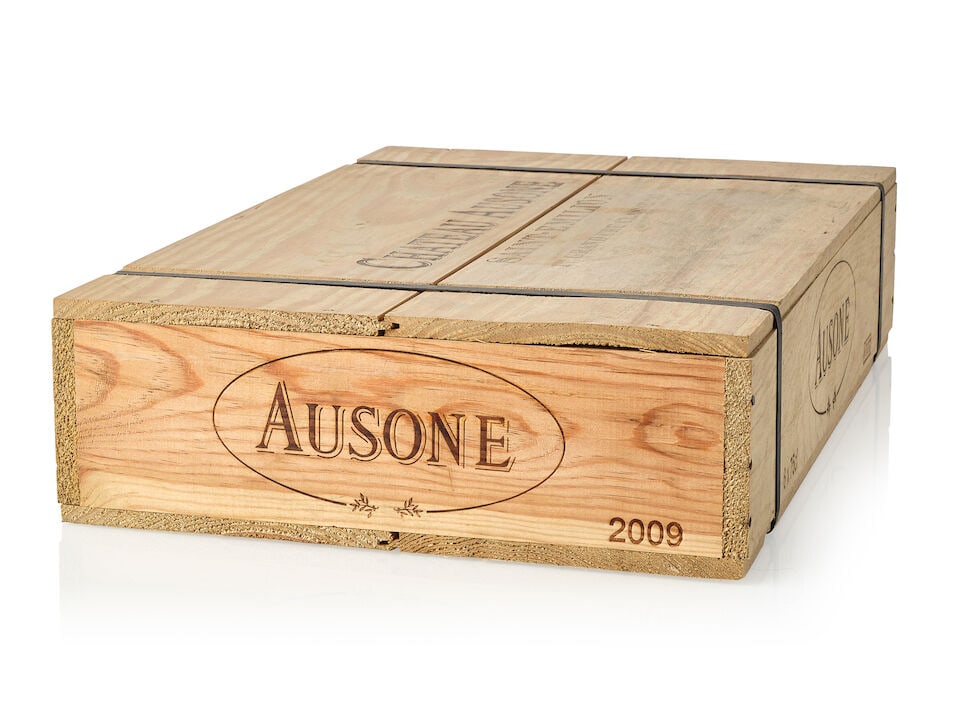 Château Ausone, 2009 (6x 750ml): Château Ausone, 2009 (6x 750ml) Region: Bordeaux Packaging: owc, banded For further information on this lot please visit Bonhams.com For further information about this lot please