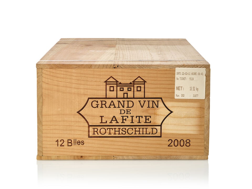 Château Lafite Rothschild, 2008 (12x 750ml): Château Lafite Rothschild, 2008 (12x 750ml) Region: Bordeaux Packaging: owc, banded For further information on this lot please visit Bonhams.com For further information about this lot please
