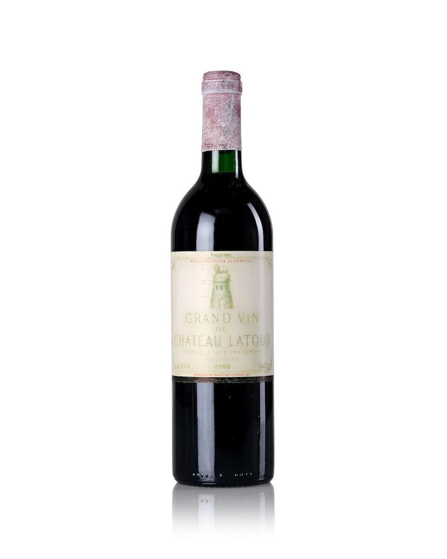Château Latour, 1988 (1x 750ml): Château Latour, 1988 (1x 750ml) Region: Bordeaux Fill Level: base neck Capsule: heavily oxidised Label: faded, slightly bin-soiled, wrinkled, slightly scuffed For further information on this lot 